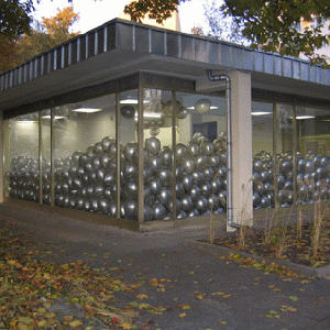 Martin Creed, Work No. 360 Half the air in a given space, 2004